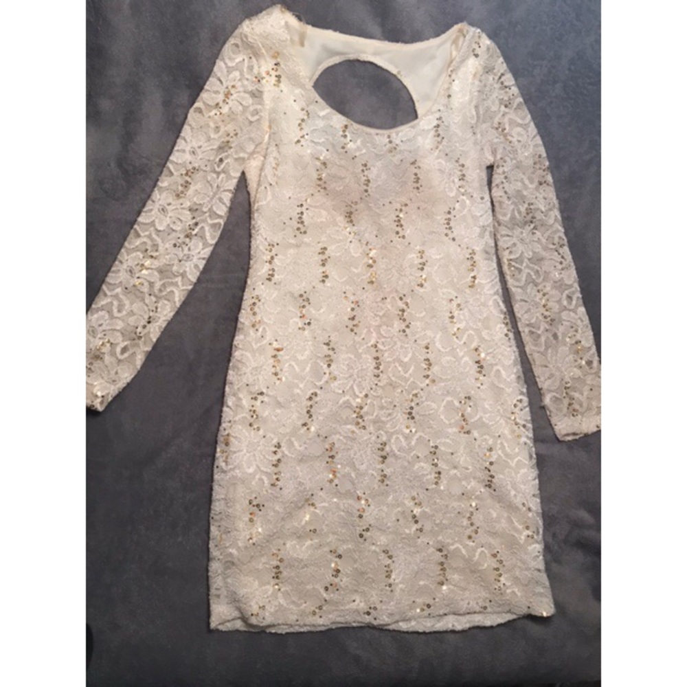 Beautiful Goldish/Beige Lace Dress